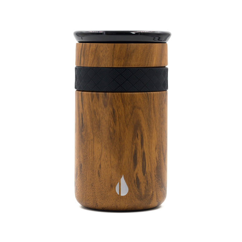 Elemental: Insulated Stainless Steel Tumbler - Teak Wood - 12 oz