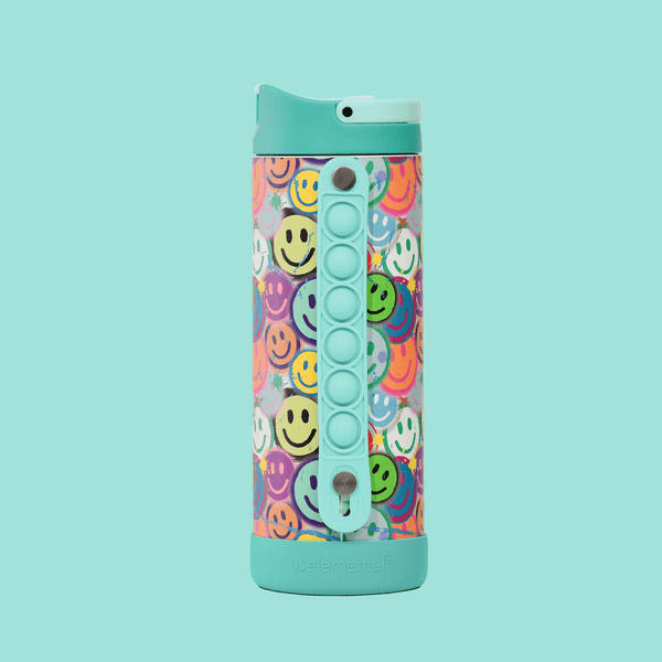 Iconic 14oz Pop Fidget Bottle - Graffiti Smile