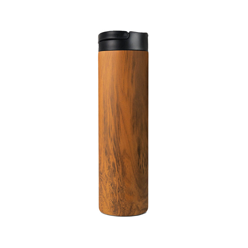 Iconic Teak Wood Water Bottle with Strap - 20 oz