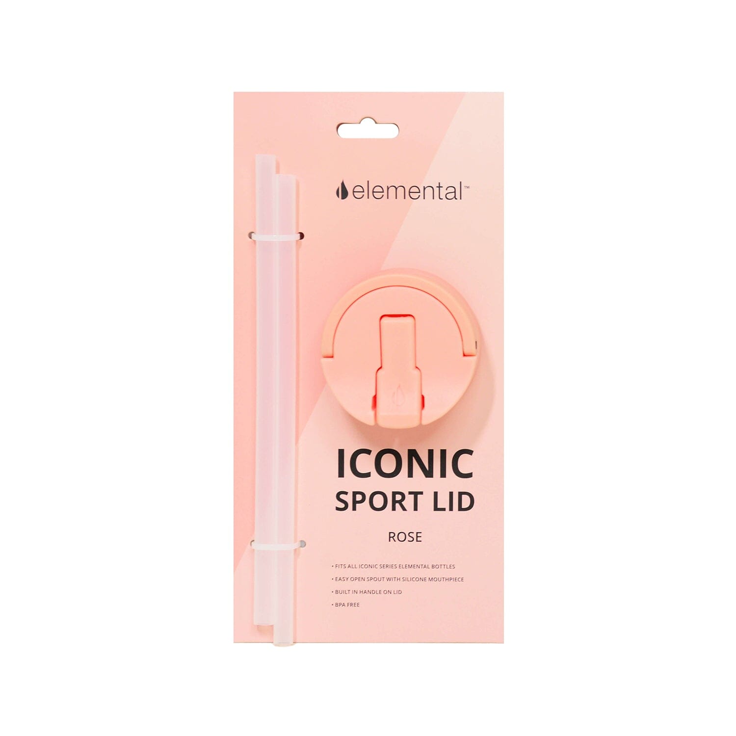 Elemental Iconic 591ml Bottle with Sport cap- Graphite