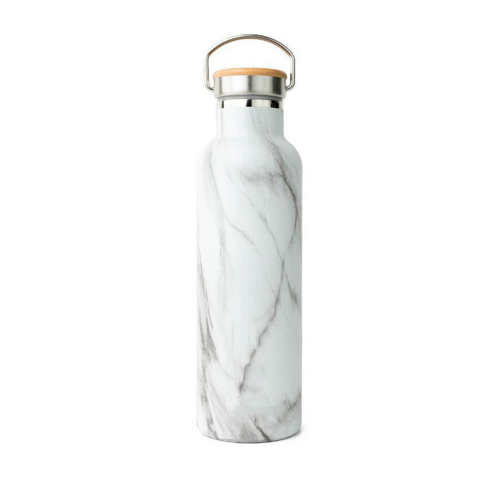 Classic 25oz Water Bottle - White Marble