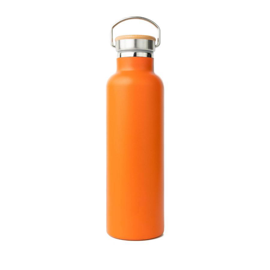 Ezprogear 25 oz Stainless Steel Water Bottle with 3 Lids ((Orange