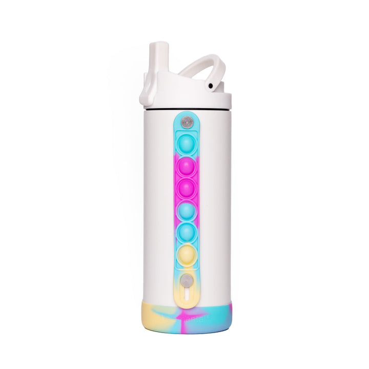 Iconic 14oz Pop Fidget Bottle - White Tie Dye