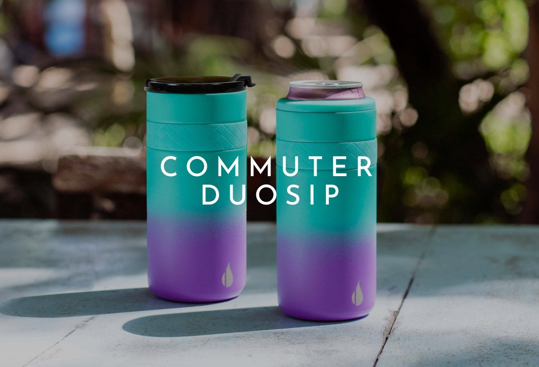Elemental® 12oz. Commuter DuoSip - Insulated Leakproof Coffee Tumbler and  Slim Can Cooler 2-in-1