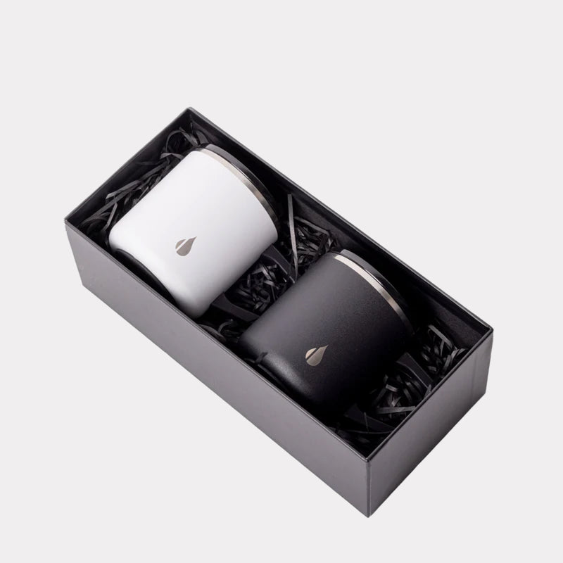 Twin Coffee Mugs Gift Set - B&W