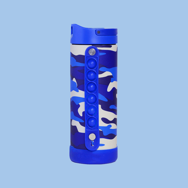 Iconic 14oz Pop Fidget Bottle - Blue Camo