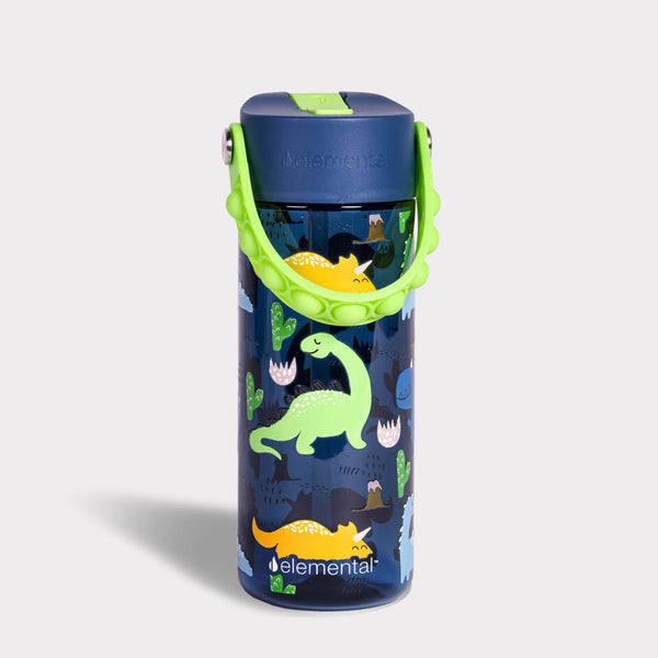 Elemental Splash Kids Water Bottle with Straw Lid & Fidget Popper Handle,  Leak-Proof When Closed, 18…See more Elemental Splash Kids Water Bottle with