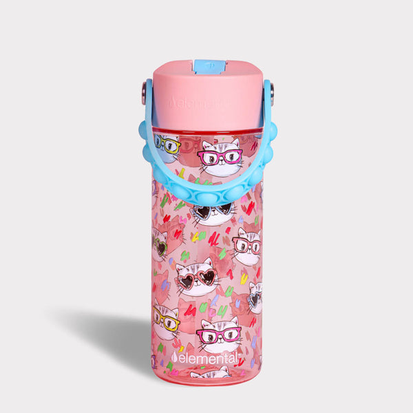 Pink CAT Oil Filter Stainless Steel Water Bottle, Sports Lid 