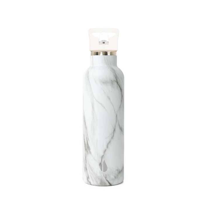 Classic 25oz Sport Water Bottle - White Marble