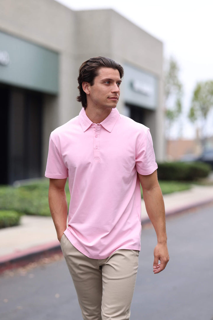 A-Game Men Polo Shirt - Light Pink
