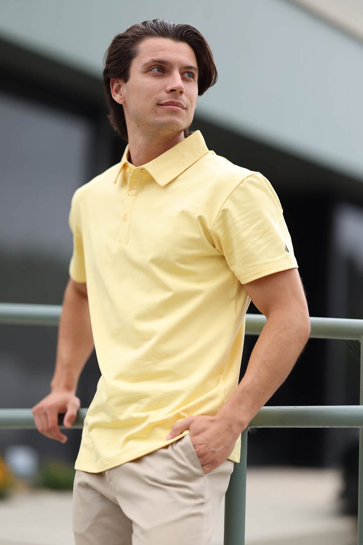 A-Game Men Polo Shirt - Yellow