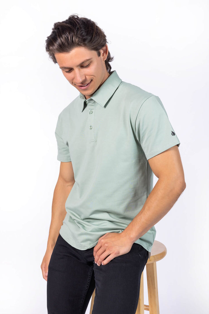A-Game Men Polo Shirt - Sage Green