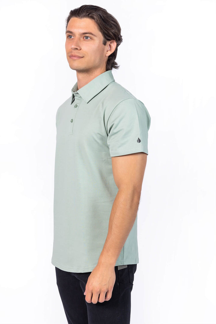 A-Game Men Polo Shirt - Sage Green