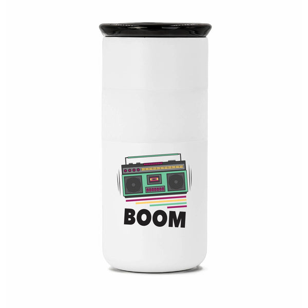 Artisan 16oz Tumbler - Boom Box Beats White
