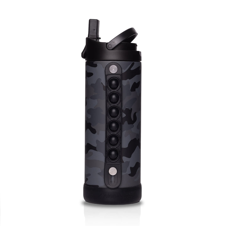 Iconic 14oz Pop Fidget Bottle - Black Camo