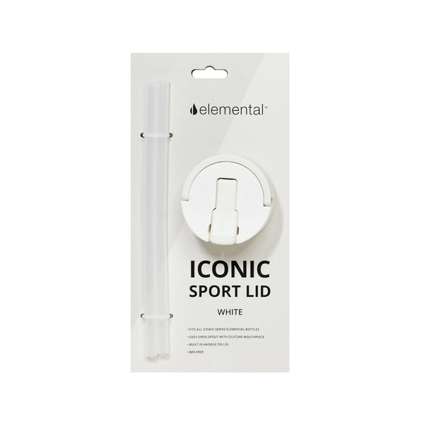 Elemental Iconic Sport Lid & Straw Pack - White