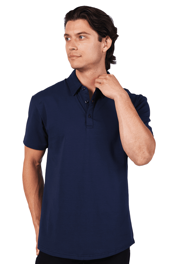 A-Game Men Polo Shirt - Navy Blue